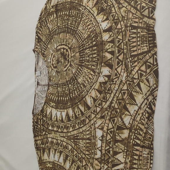 Chico's Dolman Sleeves Geometric print Relaxed Fit Boho Coastal Grandma Top - Picture 6 of 8